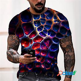 Mens Unisex T shirt Graphic Prints Crack 3D Print Crew Neck