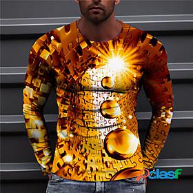 Mens Unisex T shirt Graphic Prints Jigsaw 3D Print Crew Neck