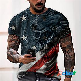 Mens Unisex T shirt Graphic Prints Skull 3D Print Crew Neck