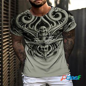 Mens Unisex T shirt Graphic Prints Skull 3D Print Crew Neck
