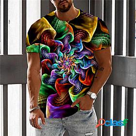 Mens Unisex T shirt Graphic Prints Spiral Stripe 3D Print