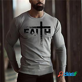 Mens Unisex Tee T shirt Shirt Graphic Prints Letter 3D Print