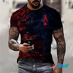 Mens Unisex Tee T shirt Shirt Graphic Prints Poker 3D Print