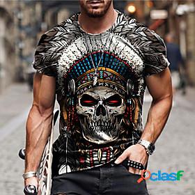 Mens Unisex Tee T shirt Shirt Graphic Prints Skull 3D Print