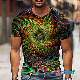 Mens Unisex Tee T shirt Shirt Graphic Prints Spiral Stripe