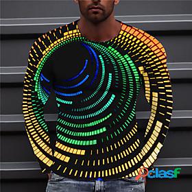 Men's Unisex Tee T shirt Shirt Graphic Prints Spiral Stripe