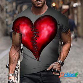 Men's Unisex Tee T shirt Shirt Heart Graphic Prints 3D Print