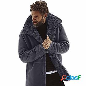 Men's Unisex Trench Coat Overcoat Fall Winter Causal Regular