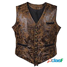 Mens Vest Gilet Fall Daily Short Coat V Neck Single Breasted