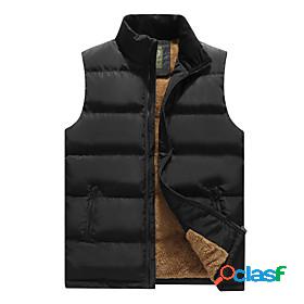 Men's Vest Gilet Winter Daily Going out Short Coat Stand