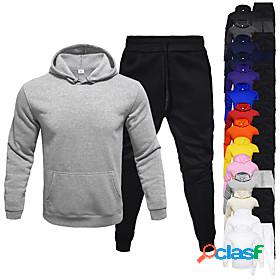 Mens Womens 2 Piece Casual Athleisure Tracksuit Sweatsuit