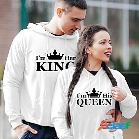 Mens Womens Couples Graphic Text Hoodie Sweatshirt Front