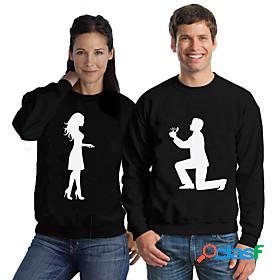 Mens Womens Couples Person Abstract Sweatshirt Pullover