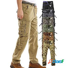 Mens Work Pants Hiking Cargo Pants 10 Pockets Tactical Pants