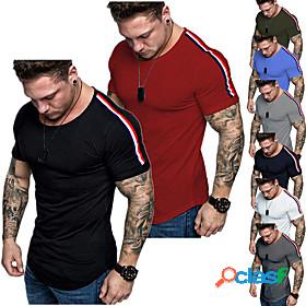 Mens Workout Tops Running Shirt Tee Tshirt Top Casual