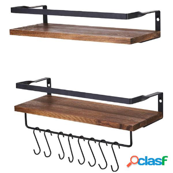 Mensole a parete 2 pezzi Mensole sospese sospese Porta