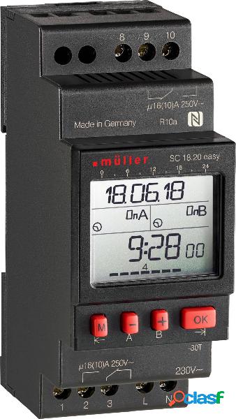 Müller SC 18.20 easy 24V ACDC Timer per guida DIN digitale