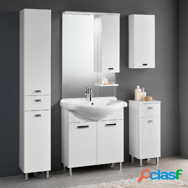 Mobile bagno a terra Rimini26 cm135x195x47 laccato lucido