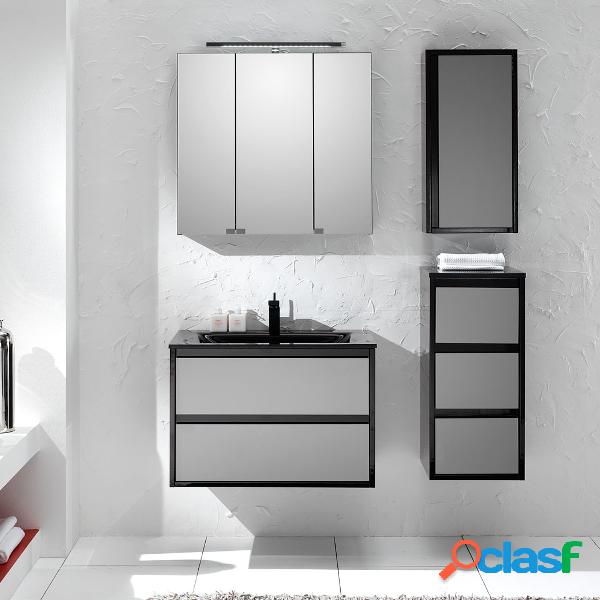 Mobile bagno sospeso Loto39 cm 110x190x46 laccato lucido