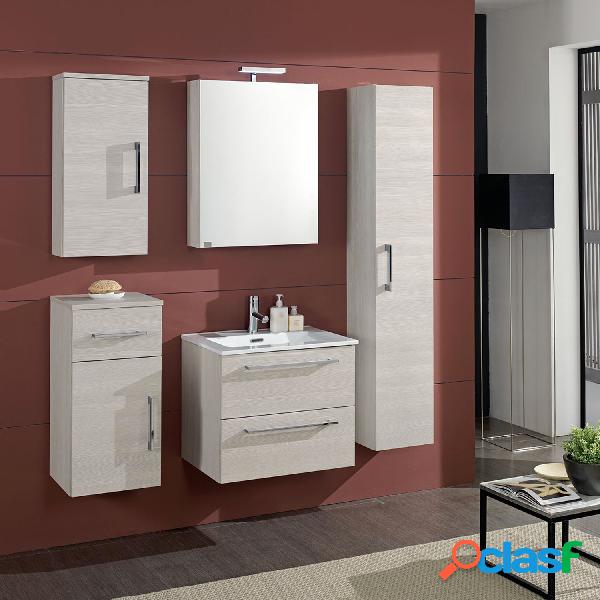 Mobile bagno sospeso Maranello14 cm 125,5x190x46 larice