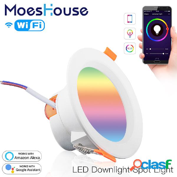 MoesHouse WiFi Smart LED Downlight 7W RGB + CW + WW Faretto