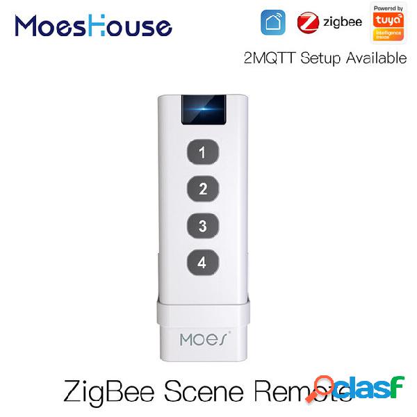 Moeshouse ZB Smart Home Wireless Scene Switch 4 Gang remoto