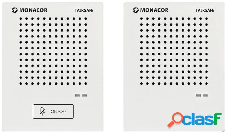 Monacor TALKSAFE Intercomunicante Cablato Bianco