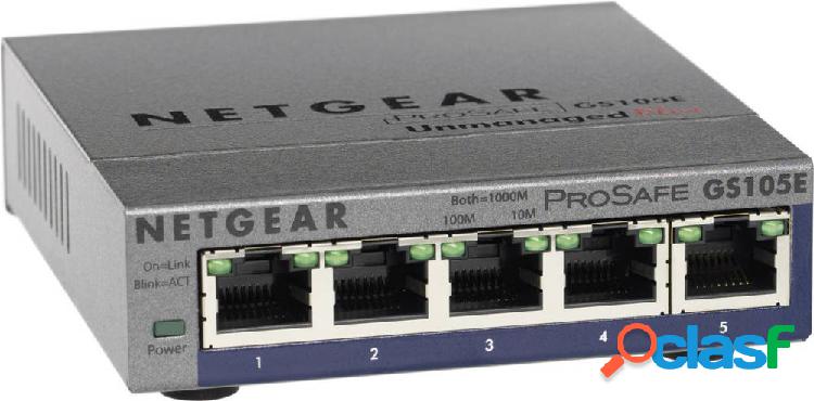 NETGEAR GS105E Switch di rete 5 Porte 1 GBit/s