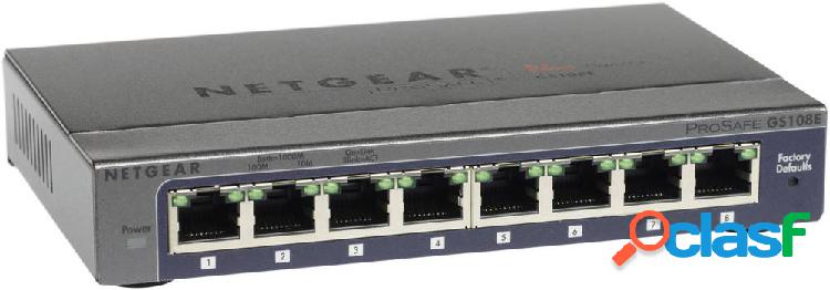 NETGEAR GS108E-300PES Switch di rete 8 Porte 1 GBit/s