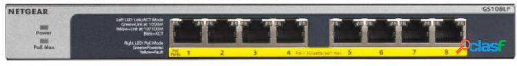NETGEAR GS108LP-100EUS Switch di rete RJ45 8 Porte Funzione