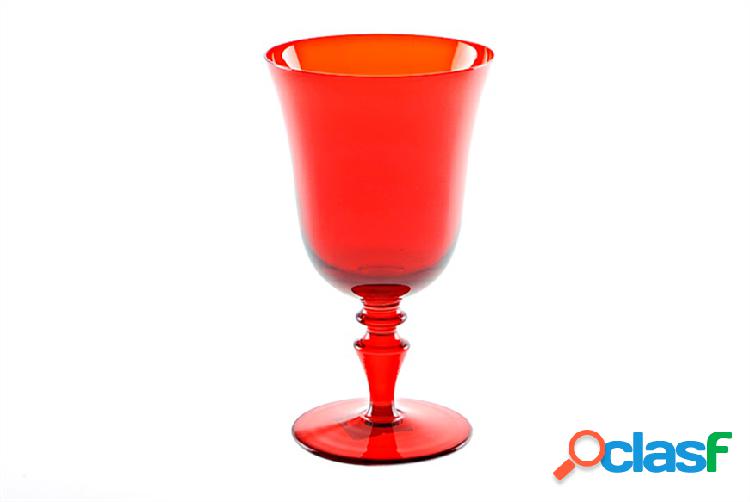Nasonmoretti Bicchiere acqua 8/77 vetro di Murano rosso