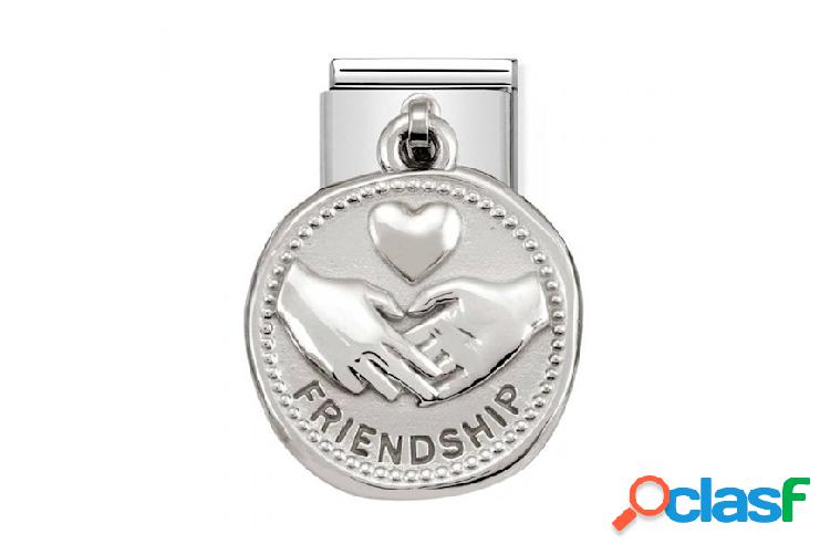 Nomination Friendship Composable acciaio argento