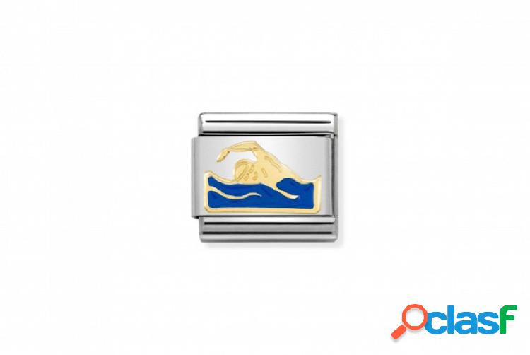 Nomination Nuotatore Composable acciaio acciaio blu oro