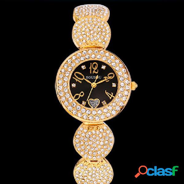 OROLOGIO POLSO SOUSOU S6097 DONNA CUORE BRILLANTINI