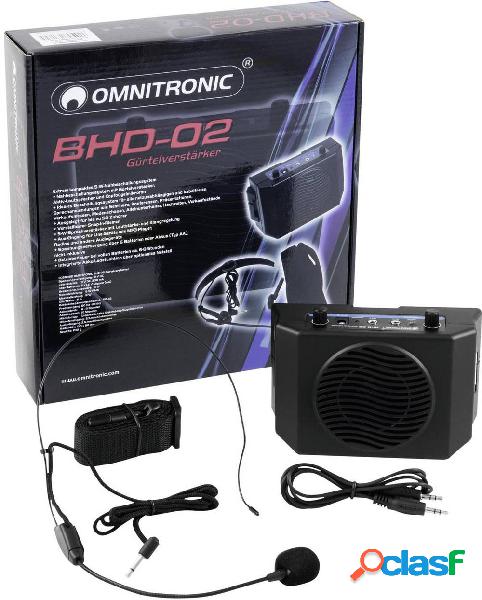 Omnitronic BHD-02 Altoparlante portatile PA 5 cm 2 pollici a