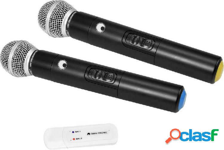 Omnitronic UWM-2HH USB Kit microfono senza fili Senza fili