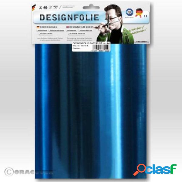 Oracover, pellicola in poliestere Easyplot cromato blu