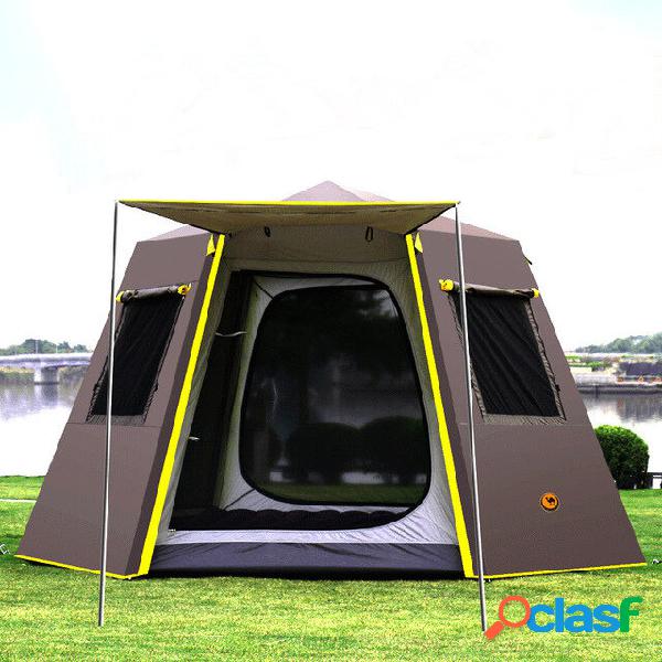 Outdoor 4-6 Persone Tenda Automatica Palo Esagonale Anti-UV
