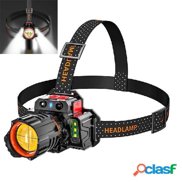 P50 LED + COB Ricaricabile Sensore Faro 1500LM Super