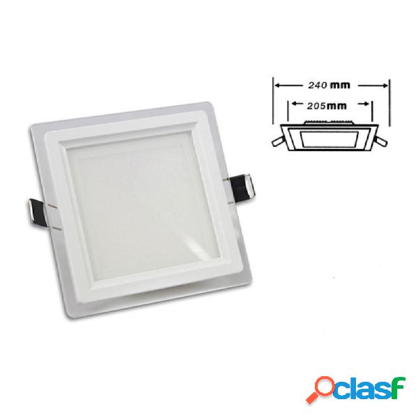 PANNELLO LED SLIM INCASSO QUADRATO 24 WATT LUCE 3000K 6500K