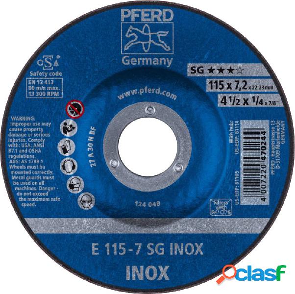 PFERD 62211623 Sg Inox Disco di sgrossatura con centro