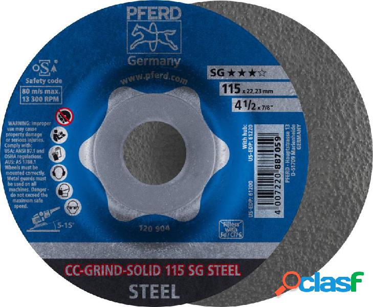 PFERD 64185115 Cc-Grind-Solid Sg Steel Disco abrasivo 115 mm