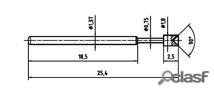 PTR 1015-A-0.7N-AU-1.8 Puntale di misura