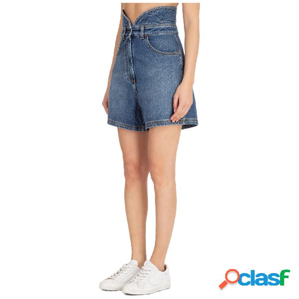 Pantaloncini corti shorts donna jeans denim bermuda