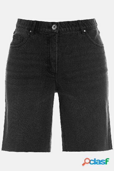 Pantaloncini di jeans cinque tasche a vita alta, dal taglio