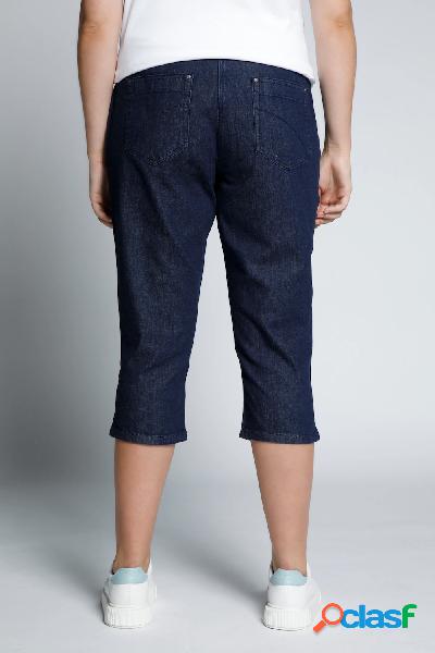 Pantaloni Capri in cotone elasticizzato con taglio della