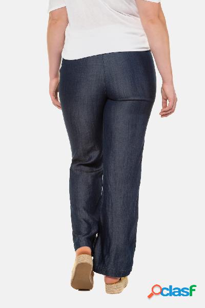 Pantaloni Mary, effetto denim, taglio della gamba ampio e