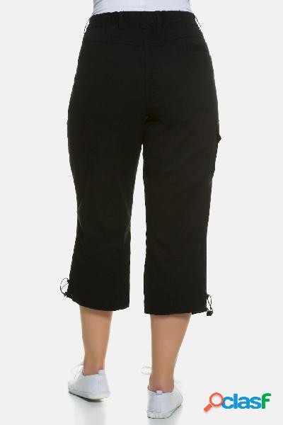 Pantaloni a 7/8, cargo look, cintura comoda, Donna, Grigio,