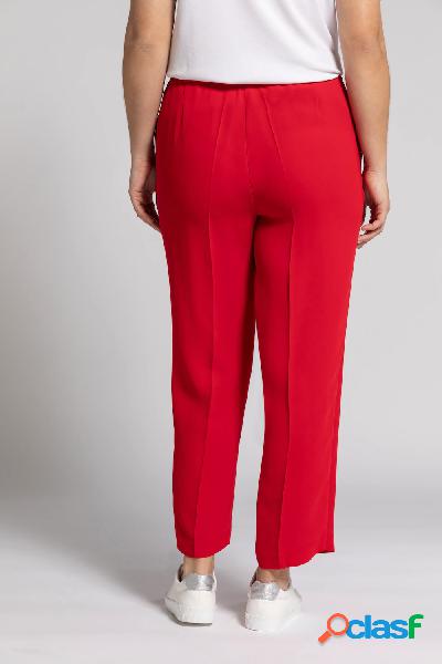 Pantaloni a 7/8 con cintura elastica e silhouette dritta, in