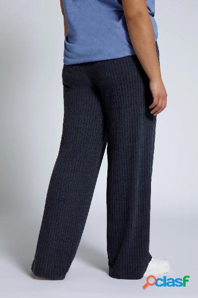 Pantaloni a 7/8 di jersey a costine con cintura elastica e
